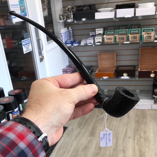 Pipe - Savinelli Churchwarden Black Rusticated 921