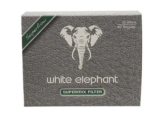 Pipe Filters - White Elephant 9mm Supermix Box of 40