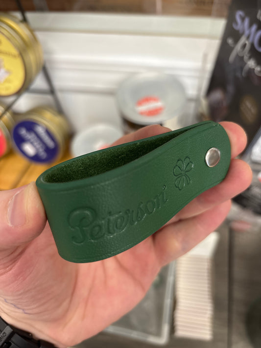 Peterson Leather Pipe Stand (green shamrock)