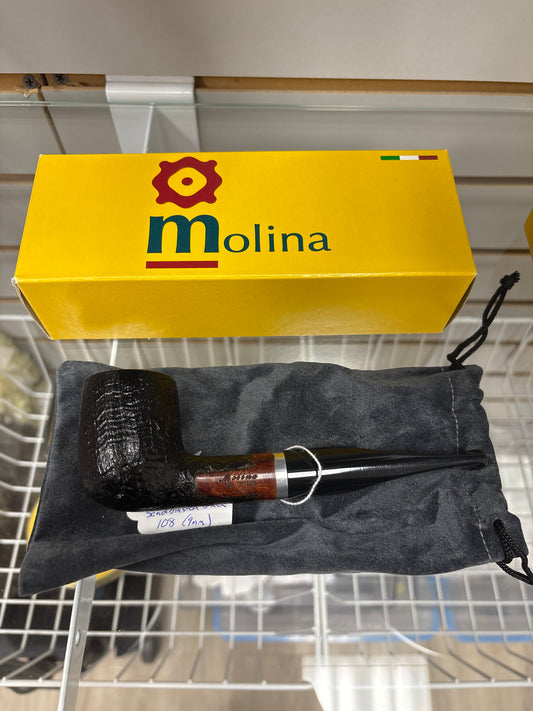 Pipe - Molina Barasso Sandblasted Black (108) (9mm)