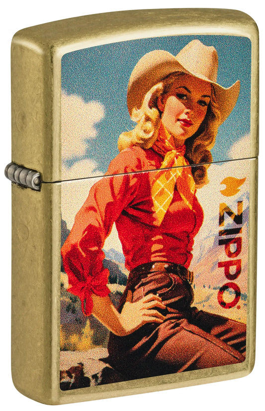 Zippo Lighter - 48267 Cowgirl Design