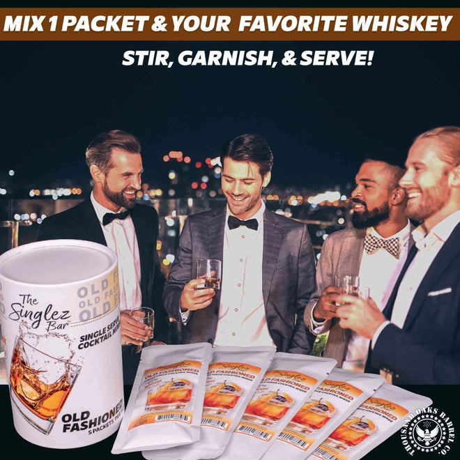 Singlez Bar - Old Fashioned 5-Pack Single Serve Mixers