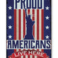 Metal Sign - Proud Americans 8x12