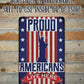 Metal Sign - Proud Americans 8x12