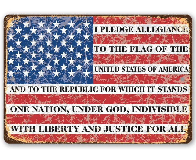 Metal Sign - I Pledge Allegiance 8x12