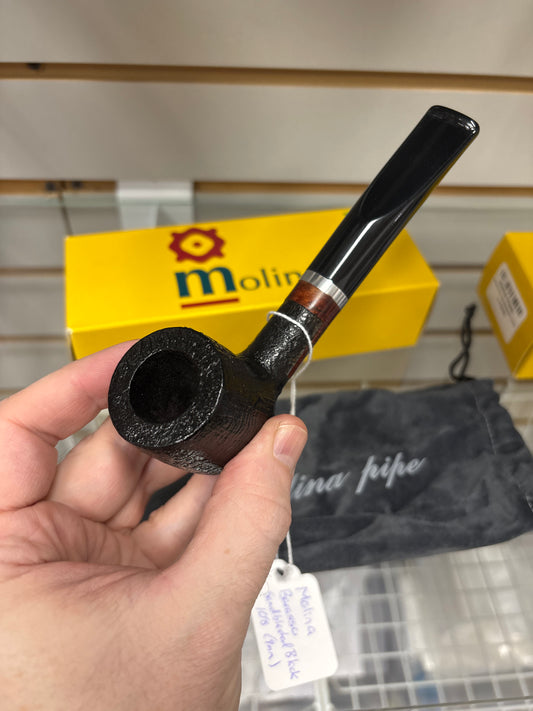 Pipe - Molina Barasso Sandblasted Black (108) (9mm)