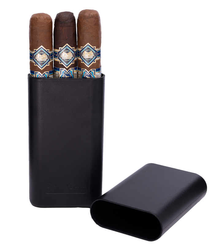 Cigar Caddy - Cigar Tube 3 Count Black