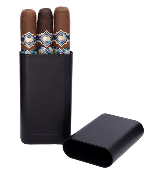 Cigar Caddy - Cigar Tube 3 Count Black