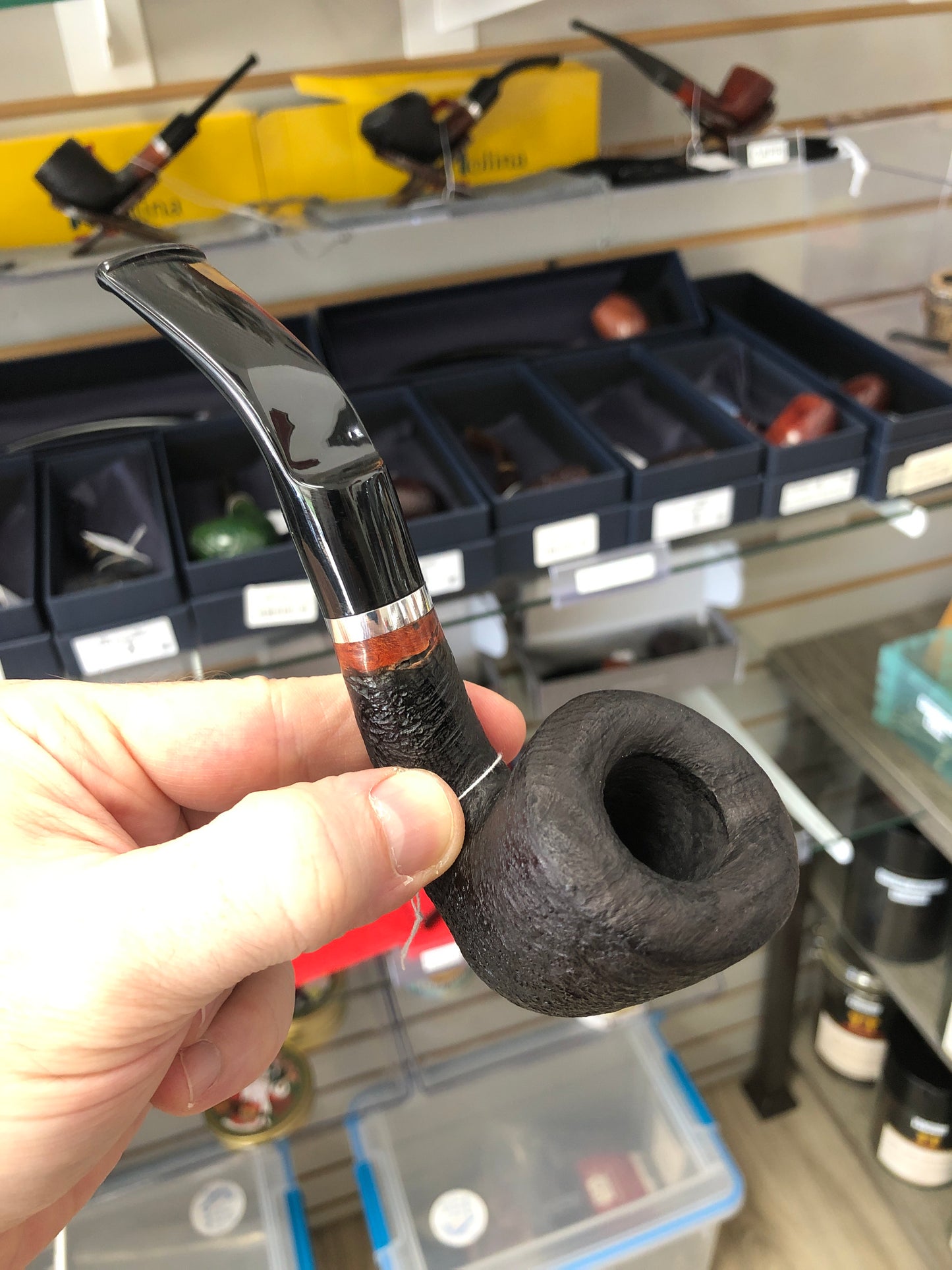 Pipe - Molina Brasso Sandblast Black with Brown 103