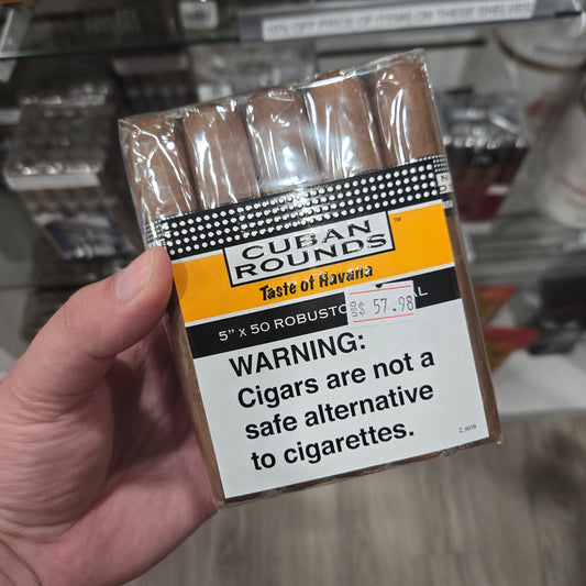 Cuban Rounds - Natural Robusto 5x50 (Bundle of 20)