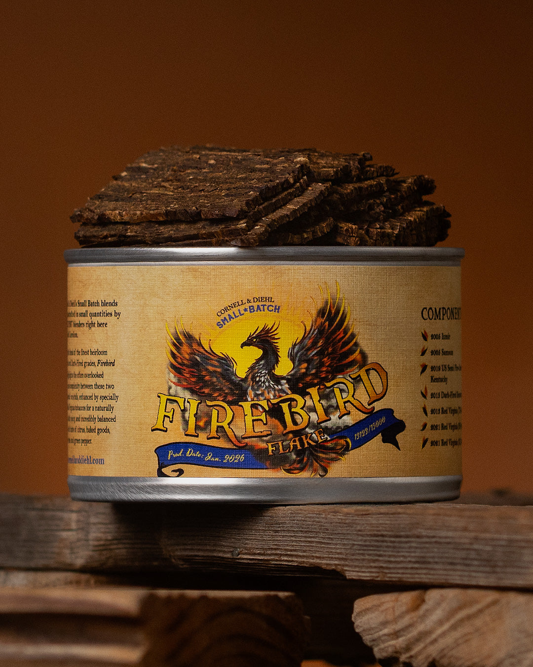 Pipe Tobacco - Tin - C&D Small Batch: Firebird Flake 2oz