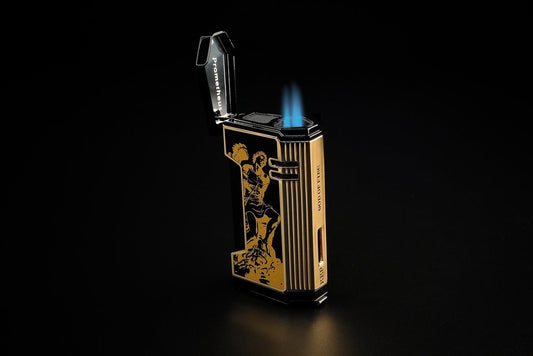 Lighter - Prometheus Magma X LE 24 God of Fire “Never Back Down” Gold on Black