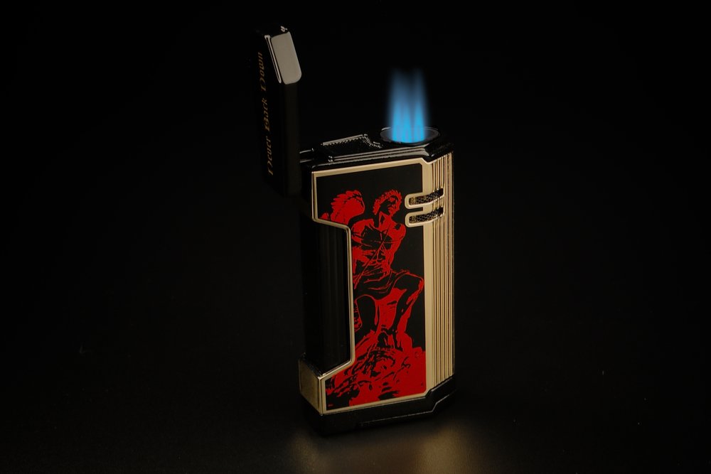 Lighter - Prometheus Magma X LE 24 God of Fire “Never Back Down” Red on Black