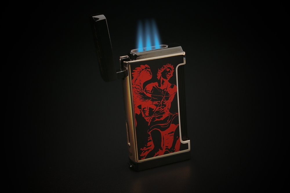 Lighter - Prometheus Ultimo X LE 24 God of Fire “Never Back Down” Red on Black