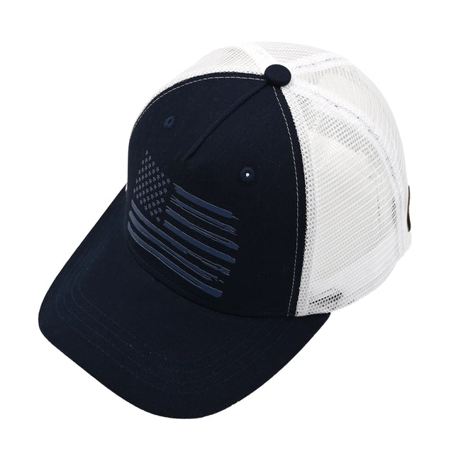 Hat - Trucker American Flag (Navy/White)