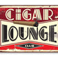 Metal Sign - Cigar Lounge 8x12