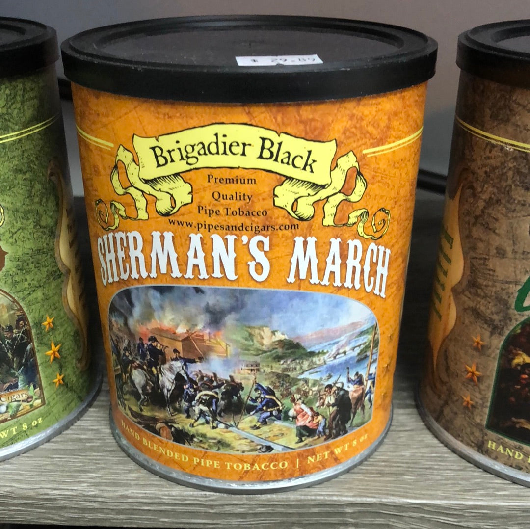 Pipe Tobacco - Brigadier Black Sherman's March 8oz Can