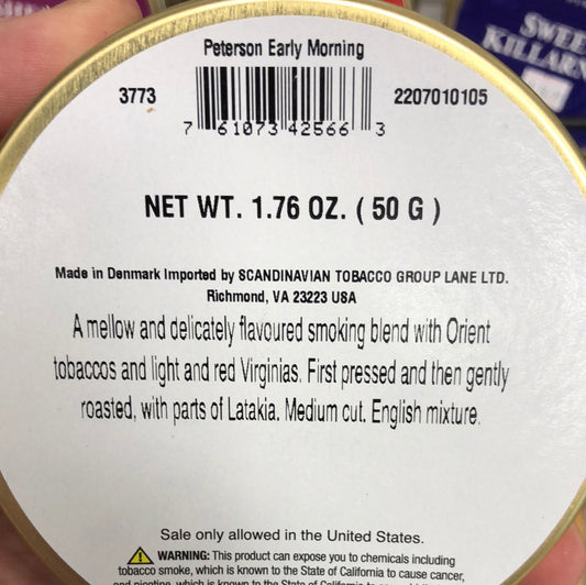 Pipe Tobacco - Peterson Early Morning Pipe
