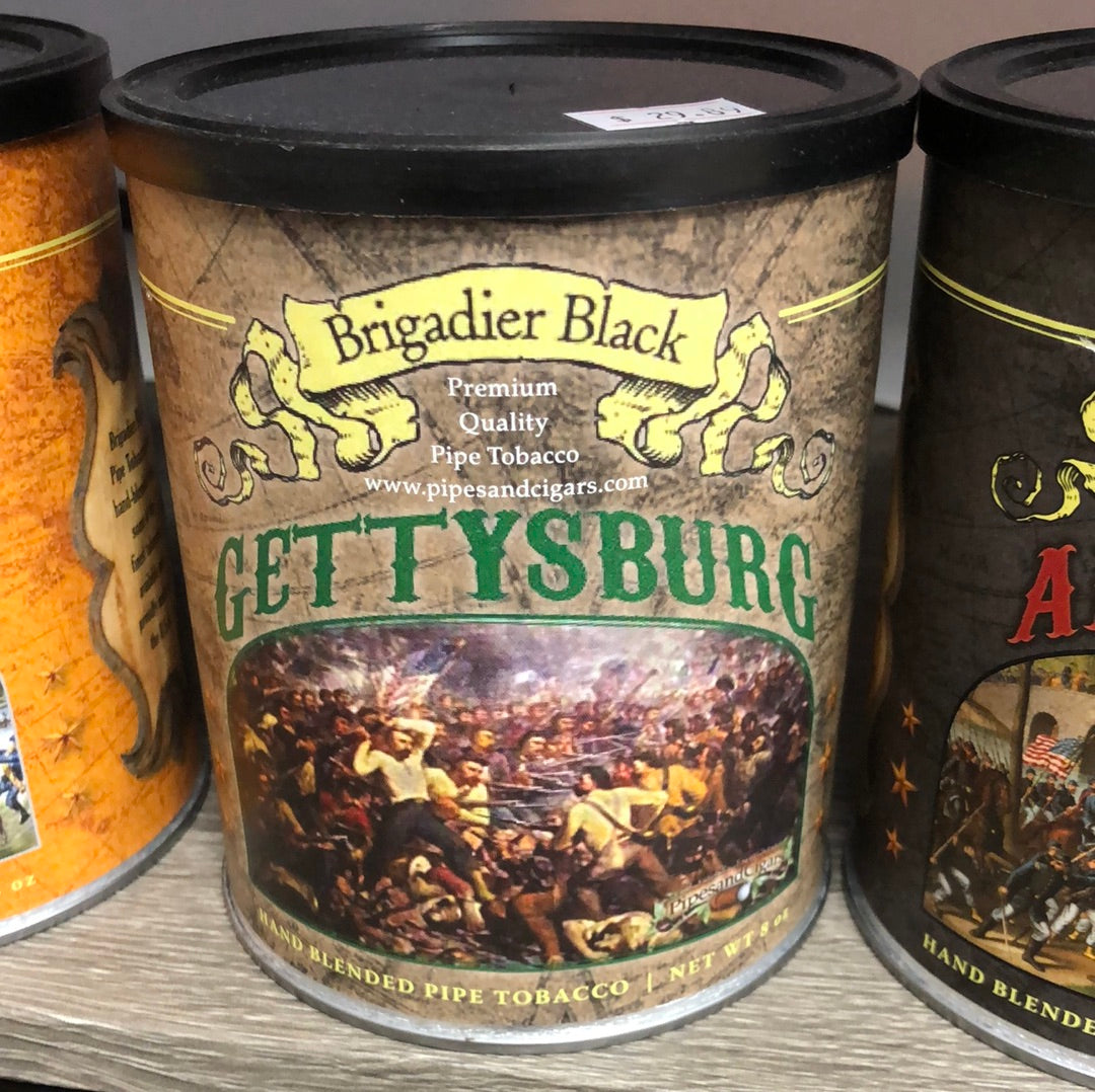 Pipe Tobacco - Brigadier Black Gettysburg 8oz Can